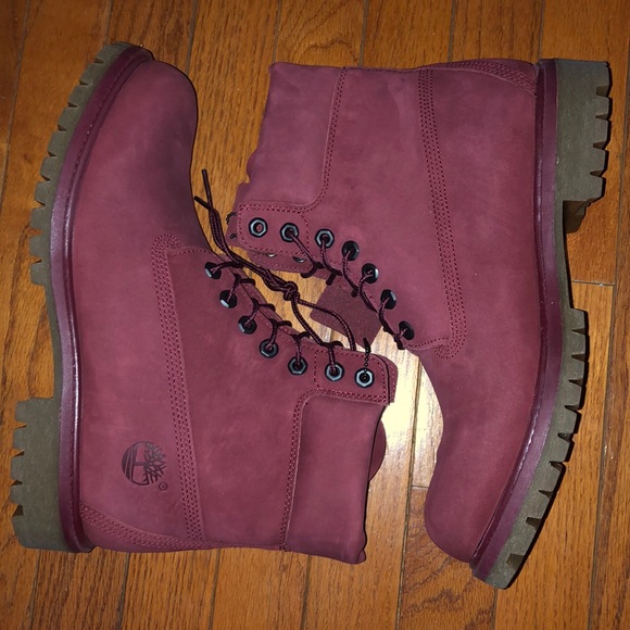 timberland dark red nubuck